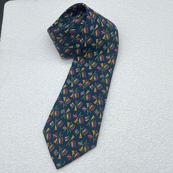 🎄🎄🎅Ferragamo Holiday Green Tie - Picture 1 of 3